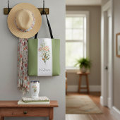 ワイルドフラワーパーソナライズされたトートバッグ トートバッグ