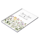ワイルドフラワーパーソナライズされたフローラガーデンレシピ ノートブック (左側)