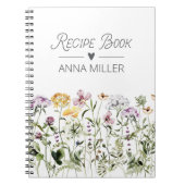 ワイルドフラワーパーソナライズされたフローラガーデンレシピ ノートブック (正面)