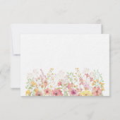 ワイルドフラワーパーソナライズされたフローラフラットノートカード ノートカード (裏面)