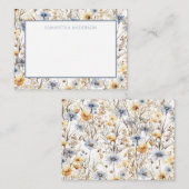 ワイルドフラワーパーソナライズされたフローラフラットノートカード ノートカード (正面/裏面)