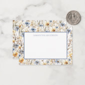 ワイルドフラワーパーソナライズされたフローラフラットノートカード ノートカード (正面/裏面インサイチュ)