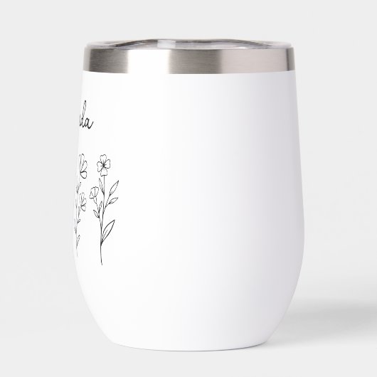 ワイルドフラワーパーソナライズされたフローラ名前をカスタムする (背面)