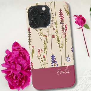 ワイルドフラワーパーソナライズされたフローラ iPhone 13 PROケース