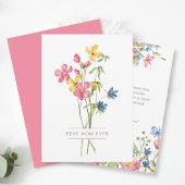 ワイルドフラワーパーソナライズされたブーケ母の日 シーズンカード