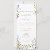 ワイルドフラワーパーソナライズされたボホ計画テンプレート 招待状 (正面)