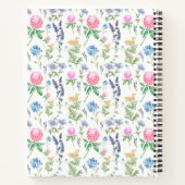 ワイルドフラワーパーソナライズされたママ写真母の日 ノートブック (裏面)