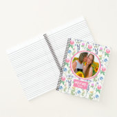 ワイルドフラワーパーソナライズされたママ写真母の日 ノートブック (内部)