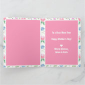 ワイルドフラワーパーソナライズされたママ母の日の写真 カード (内部)