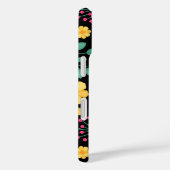 ワイルドフラワーパーソナライズされたモノグラムのフローラブラック Case-Mate iPhoneケース (裏面 / 右)