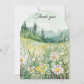 ワイルドフラワーパーソナライズされた素朴の誕生日 招待状 (裏面)