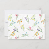 ワイルドフラワーパーソナライズされた草原 サンキューカード (裏面)