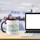 ワイルドフラワーパーソナライズされた退職したナース マグカップ