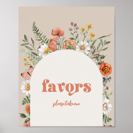 ワイルドフラワーパーティーの好意サイン ポスター (正面)