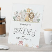 ワイルドフラワーパーティーアニマルサファリウェルカムサイン 台座サイン (インサイチュ)