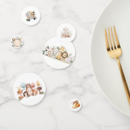 ワイルドフラワーパーティーアニマルサファリ誕生日 コンフェッティ