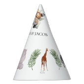 ワイルドフラワーパーティーアニマルサファリ パーティーハット (右)