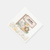 ワイルドフラワーパーティーアニマル誕生日パーティー スタンダードカクテルナプキン (角)