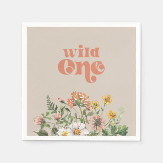 ワイルドフラワーパーティー紙ナプキンス スタンダードカクテルナプキン