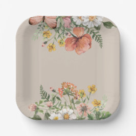 ワイルドフラワーパーティー紙プレート ペーパープレート