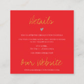 ワイルドフラワーパープルオレンジ結婚フローラ詳細 エンクロージャーカード (裏面)