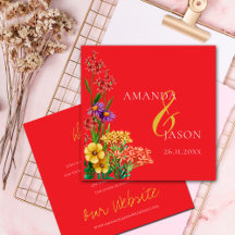 ワイルドフラワーパープルオレンジ結婚フローラ詳細