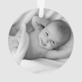 ワイルドフラワーパープルガールバプテスムアクリルオーナメント オーナメント (裏面)