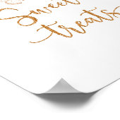 ワイルドフラワーパープルバタフライスイーツ ポスター (角)