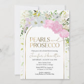 ワイルドフラワーパール&プロセッコブライダルシャワー 招待状 (正面)