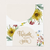 ワイルドフラワーヒマワリ蝶ありがとう 名刺 (外部フラット)