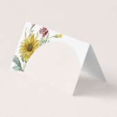 ワイルドフラワーヒマワリ蝶ありがとう 名刺 (裏面)