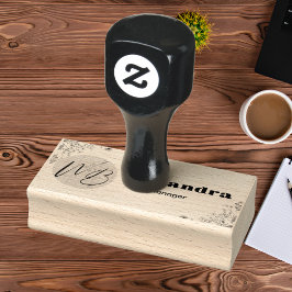 ワイルドフラワービジネスロゴレストラパーソナライズされたン ラバースタンプ