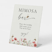 ワイルドフラワービミモザバーブライダルシャワー 台座サイン (正面)
