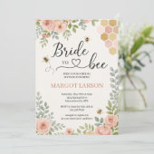 ワイルドフラワービーブライドへビーブライダルシャワー 招待状 (スタンド正面)