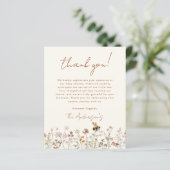ワイルドフラワービーベビーシャワーサンキューカード (スタンド正面)