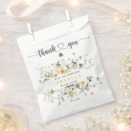 ワイルドフラワービー素朴ベイビーシャワー優先バッグ フェイバーバッグ