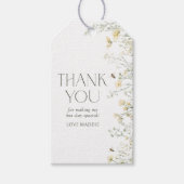 ワイルドフラワービー誕生日 ギフトタグ (正面)