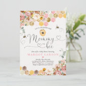 ワイルドフラワービー赤ちゃんシャワーママへ蜂シャワー 招待状 (スタンド正面)