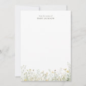 ワイルドフラワービー赤ちゃんシャワー サンキューカード (正面)