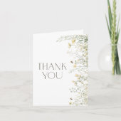 ワイルドフラワービー赤ちゃんシャワー サンキューカード (正面)