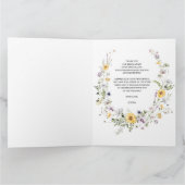 ワイルドフラワービー ブライダルシャワーのお礼カード サンキューカード (内部)