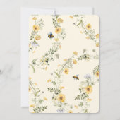 ワイルドフラワービー ブライダルシャワーの招待状 招待状 (裏面)