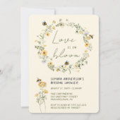 ワイルドフラワービー ブライダルシャワーの招待状 招待状 (正面)