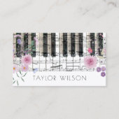 ワイルドフラワーピアニスト音楽先生 名刺 (正面)