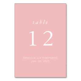 ワイルドフラワーピンクの水色エレガントな結婚式の写真 テーブルナンバー