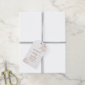 ワイルドフラワーピンクの花ベビーシャワー 女の子ギフトタグ ギフトタグ (より糸付き)