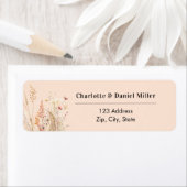 ワイルドフラワーピンクの返信先住所 ラベル (インサイチュ)