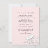 ワイルドフラワーピンクエレガントな結婚式ありがとう写真 サンキューカード (裏面)