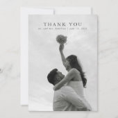 ワイルドフラワーピンクエレガントウェディングサンキューカード 招待状 (正面)