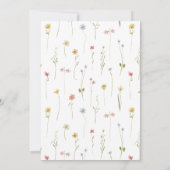 ワイルドフラワーピンクコケットボウ1stバースデーガールズ 招待状